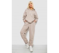 Спортивний костюм жіночий однотонний, колір бежевий, 244R1070AG