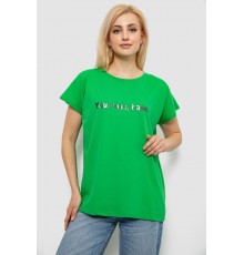 Футболка жіноча з принтом, колір зелений, 244R3016