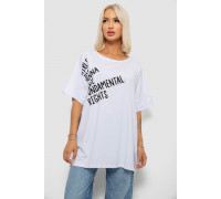 Футболка женская с принтом, цвет белый, 244R4001