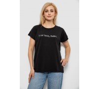Футболка женская с принтом, цвет черный, 244R3016