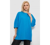 Футболка женская однотонная, цвет голубой, 244R3018