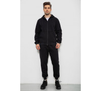 Спортивный костюм мужской на флисе, цвет черный, 238R165