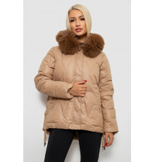 Куртка женская зимняя короткая, цвет бежевый, 244R865 Куртка женская зимняя короткая, цвет бежевый, 244R865