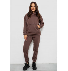 Спортивный костюм женский на флисе, цвет коричневый, 257R85