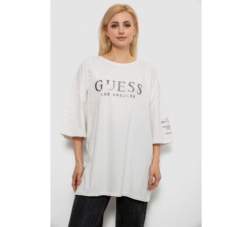 Футболка жіноча з принтом, колір молочний, 244R3019