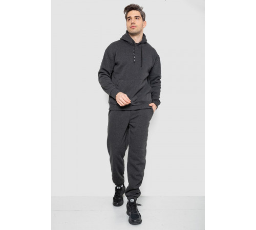 Спорт костюм мужской на флисе, цвет темно-серый, 190R235