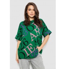 Футболка жіноча з принтом, колір зелений, 244R4002-1