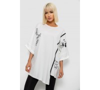 Футболка женская с принтом, цвет молочный, 244R4007