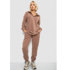 Спортивный костюм женский на флисе, цвет мокко, 241R2007