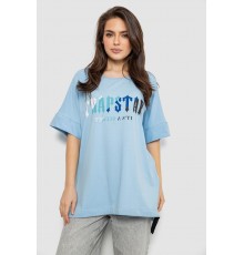 Футболка жіноча з принтом, колір блакитний, 244R4012