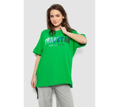 Футболка жіноча з принтом, колір зелений, 244R4012