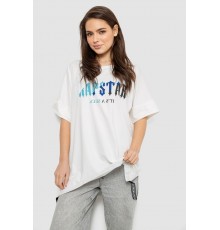 Футболка жіноча з принтом, колір молочний, 244R4012