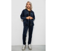 Спортивний костюм жіночий велюровий, колір синій, 257R4119