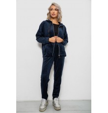 Спортивний костюм жіночий велюровий, колір синій, 257R4119