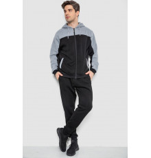 Спортивный костюм мужской на флисе, цвет черно-серый, 244R9140 Спортивный костюм мужской на флисе, цвет черно-серый, 244R9140