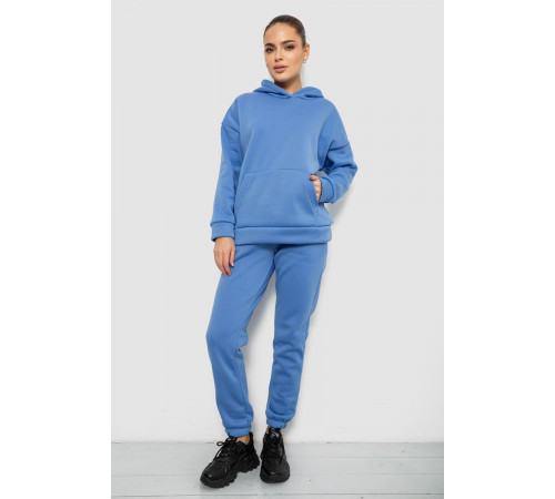 Спортивный костюм женский на флисе, цвет голубой, 257R85