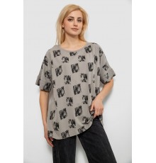 Футболка жіноча з принтом, колір сірий, 244R4015