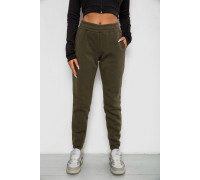 Спортивные штаны женские на флисе, цвет хаки, 238R57012