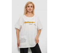 Футболка женская с принтом, цвет молочный, 244R4020