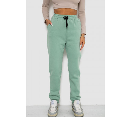 Спортивные штаны женские на флисе, цвет мятный, 238R57020