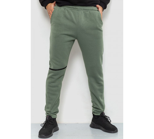 Спорт штаны мужские на флисе, цвет хаки, 238R56970