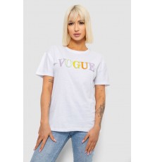 Футболка жіноча з принтом, колір білий, 244R4022