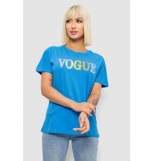 Футболка жіноча з принтом, колір блакитний, 244R4022