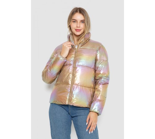 Куртка жіноча демісезонна плащівка, колір бежево-бузковий, 243R2022-2