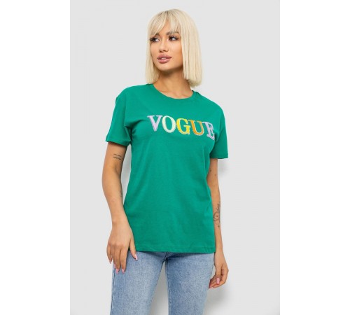 Футболка жіноча з принтом, колір зелений, 244R4022