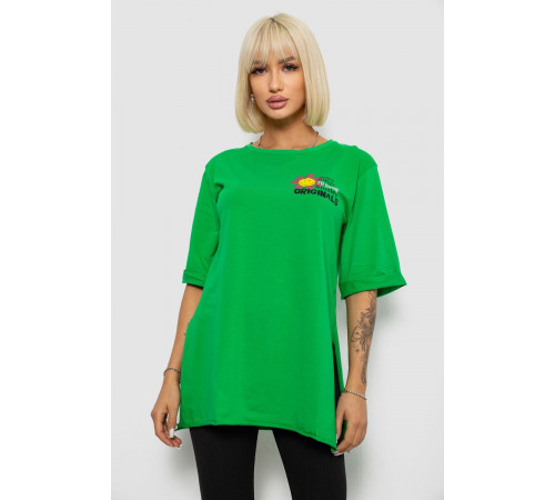 Футболка женская с принтом, цвет зеленый, 244R1031-5