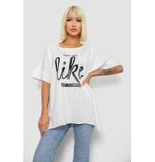 Футболка жіноча з принтом, колір молочний, 244R4023