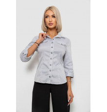 Рубашка классическая в полоску, цвет серый, 230R643
