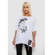Футболка жіноча з принтом, колір білий, 244R5002