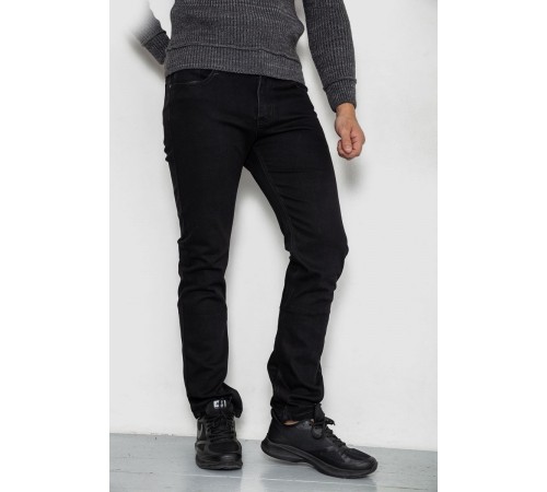 Джинсы мужские стрейч, цвет черный, 244R8525