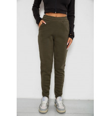 Спортивные штаны женские на флисе, цвет хаки, 238R57013
