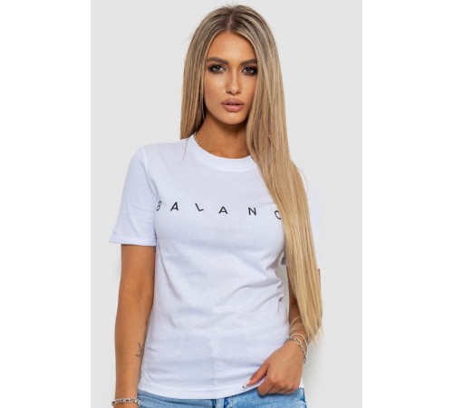 Футболка жіноча з принтом, колір білий, 238R57400