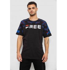 Футболка мужская с принтом, цвет черный, 244R6738B