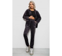 Спортивний костюм жіночий велюровий, колір чорнильний, 257R4119