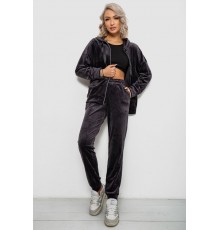 Спортивний костюм жіночий велюровий, колір чорнильний, 257R4119