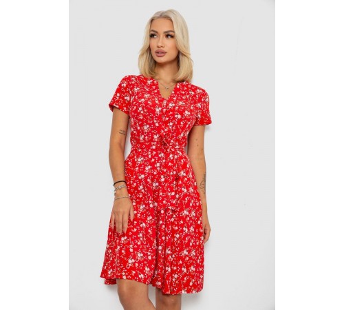 Сукня софт з принтом, колір червоний, 230R0032