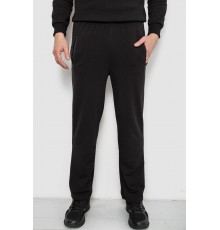 Спортивні штани чоловічі однотонні, колір чорний, 244R41277