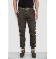 Штаны мужские карго, цвет темно-зеленый, 243R8075