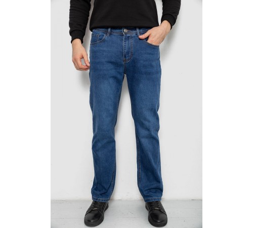 Джинсы мужские прямого кроя, цвет синий, 244R9909