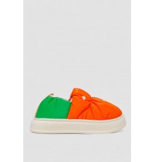 Капці жіночі домашні із задником, колір оранжево-зелений, 243R2928