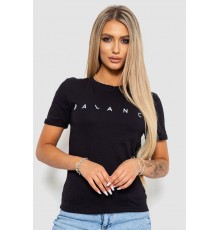 Футболка жіноча з принтом, колір чорний, 238R57400