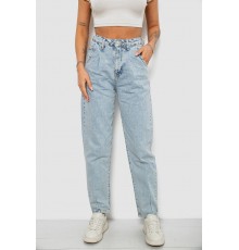 Джинси жіночі однотонні Mom 244R1848S21, колір Блакитний