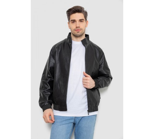 Куртка мужская экокожа, цвет черный, 244R717
