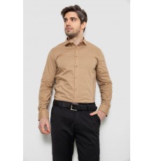 Рубашка мужская однотонная, цвет бежевый, 186R2013