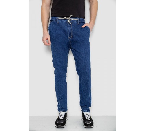 Джинсы мужские на резинке, цвет синий, 244R8064