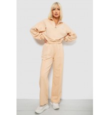 Спортивний костюм жіночий з принтом, колір бежевий, 244R1061AG